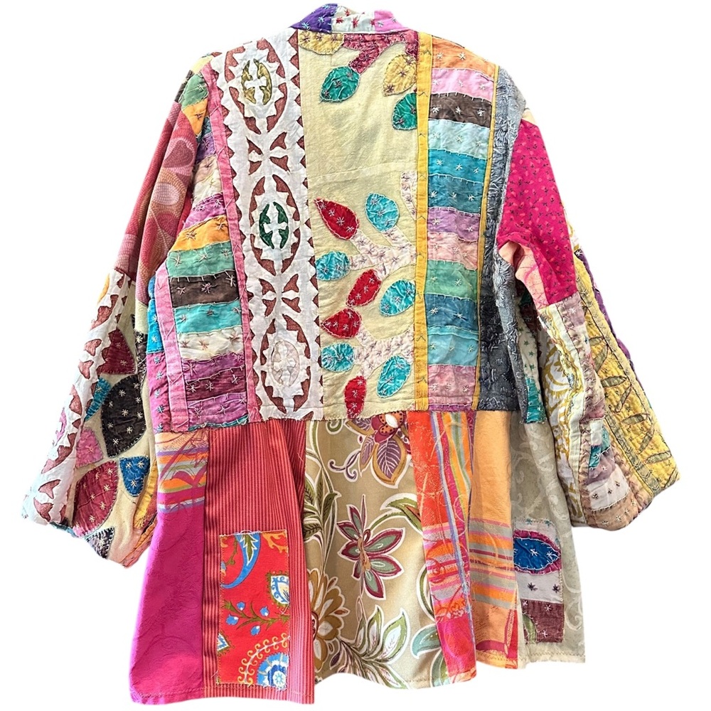 Breakfast With Matisse Colorful Patchwork Jacket NWOT - Picture 3 of 14